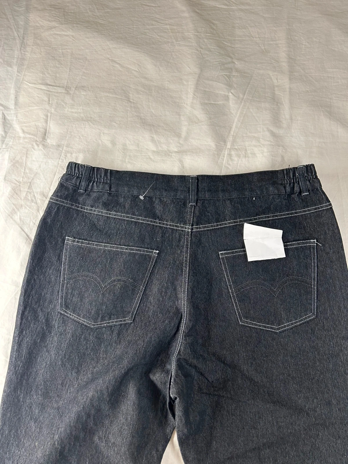Calça jeans reta preta pom’cajou tamanho 46 nova – photo 15